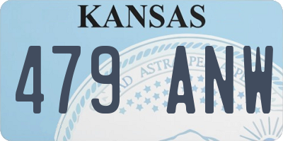 KS license plate 479ANW