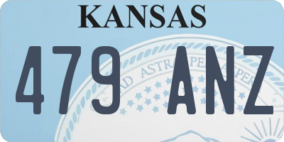 KS license plate 479ANZ
