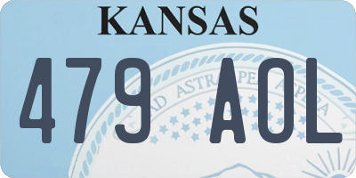 KS license plate 479AOL