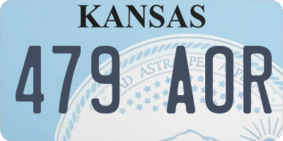 KS license plate 479AOR