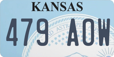 KS license plate 479AOW