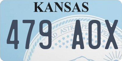 KS license plate 479AOX