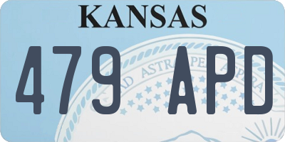 KS license plate 479APD