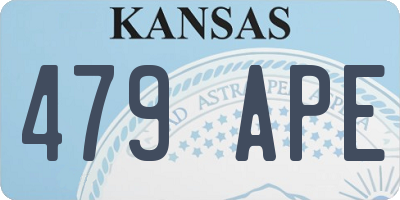 KS license plate 479APE