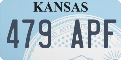 KS license plate 479APF