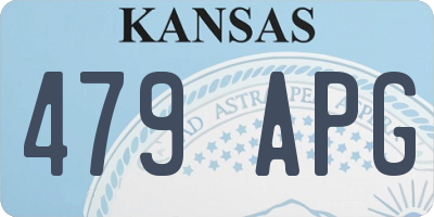 KS license plate 479APG