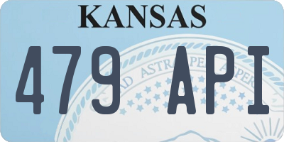 KS license plate 479API