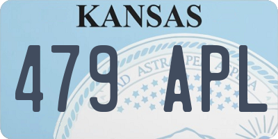 KS license plate 479APL