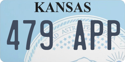 KS license plate 479APP