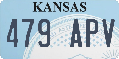 KS license plate 479APV