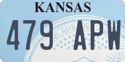 KS license plate 479APW