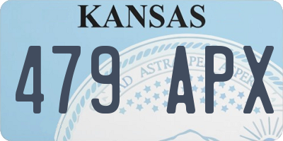 KS license plate 479APX