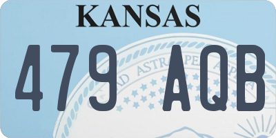 KS license plate 479AQB