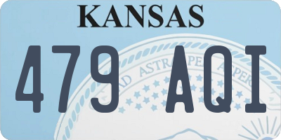 KS license plate 479AQI