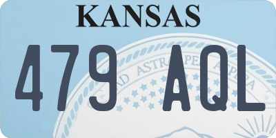 KS license plate 479AQL