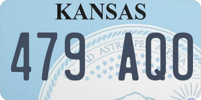 KS license plate 479AQO