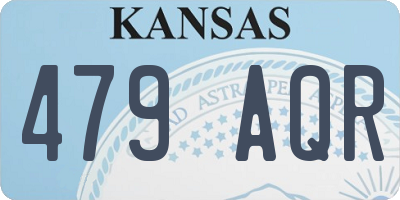 KS license plate 479AQR