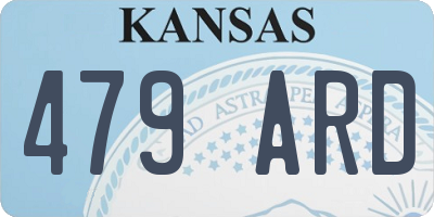 KS license plate 479ARD