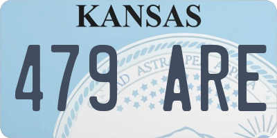KS license plate 479ARE