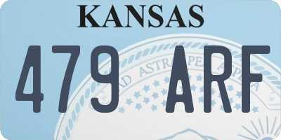 KS license plate 479ARF