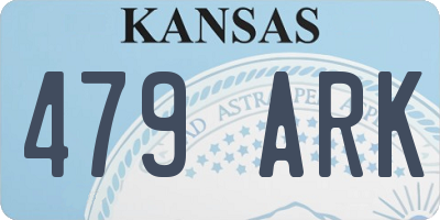 KS license plate 479ARK