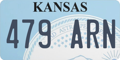 KS license plate 479ARN