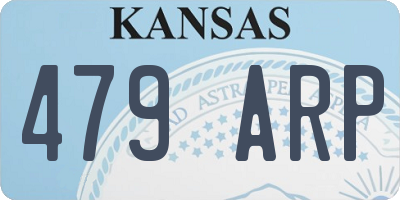 KS license plate 479ARP