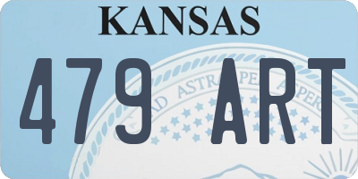 KS license plate 479ART