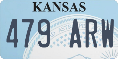 KS license plate 479ARW