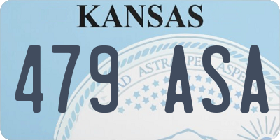 KS license plate 479ASA