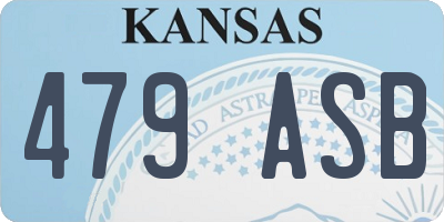 KS license plate 479ASB