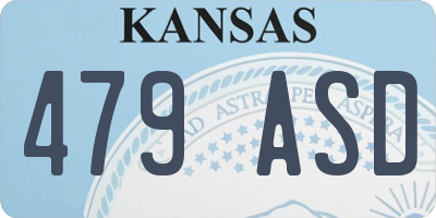 KS license plate 479ASD