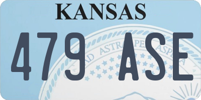 KS license plate 479ASE