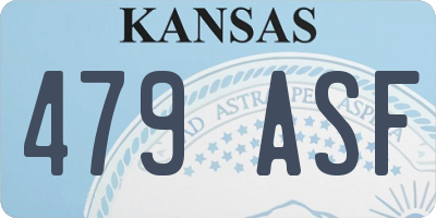 KS license plate 479ASF