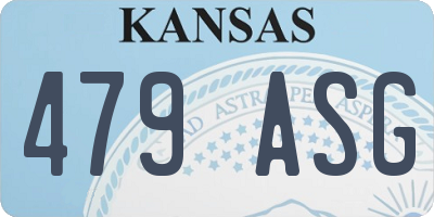 KS license plate 479ASG