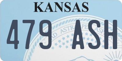 KS license plate 479ASH
