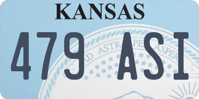 KS license plate 479ASI