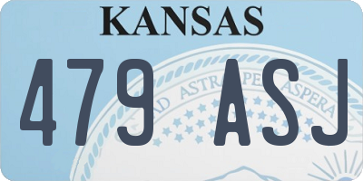 KS license plate 479ASJ