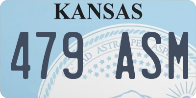 KS license plate 479ASM