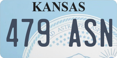 KS license plate 479ASN