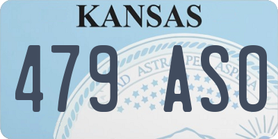 KS license plate 479ASO