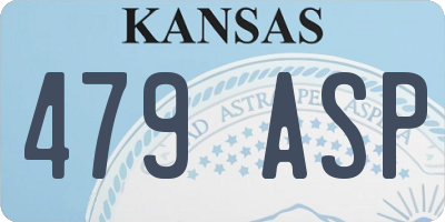 KS license plate 479ASP