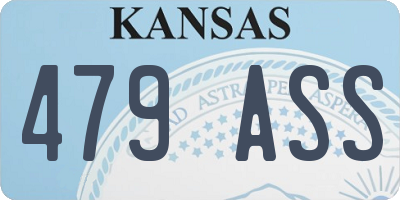 KS license plate 479ASS