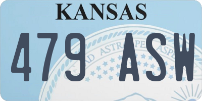 KS license plate 479ASW