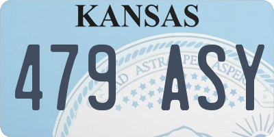 KS license plate 479ASY