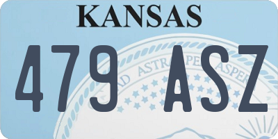 KS license plate 479ASZ
