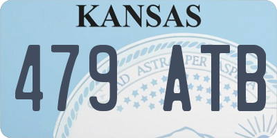 KS license plate 479ATB