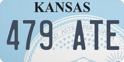 KS license plate 479ATE