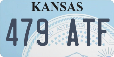 KS license plate 479ATF