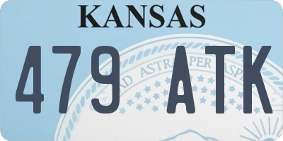 KS license plate 479ATK